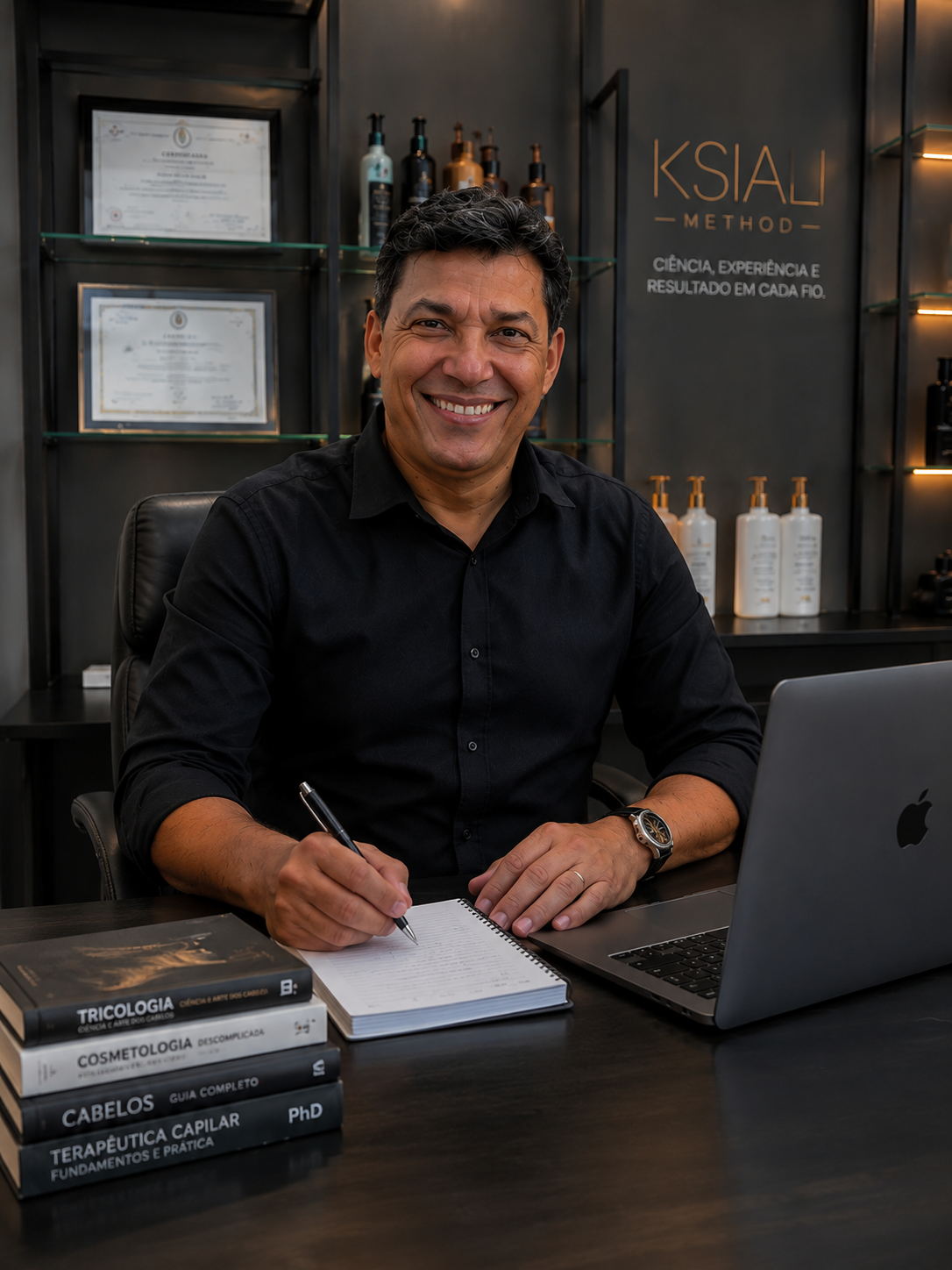 Glauber Carvalho, profissional e educador especializado em cuidados capilares